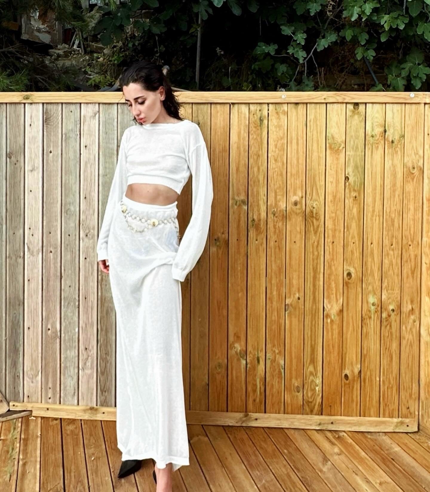 İkili Örgü Beyaz Takım