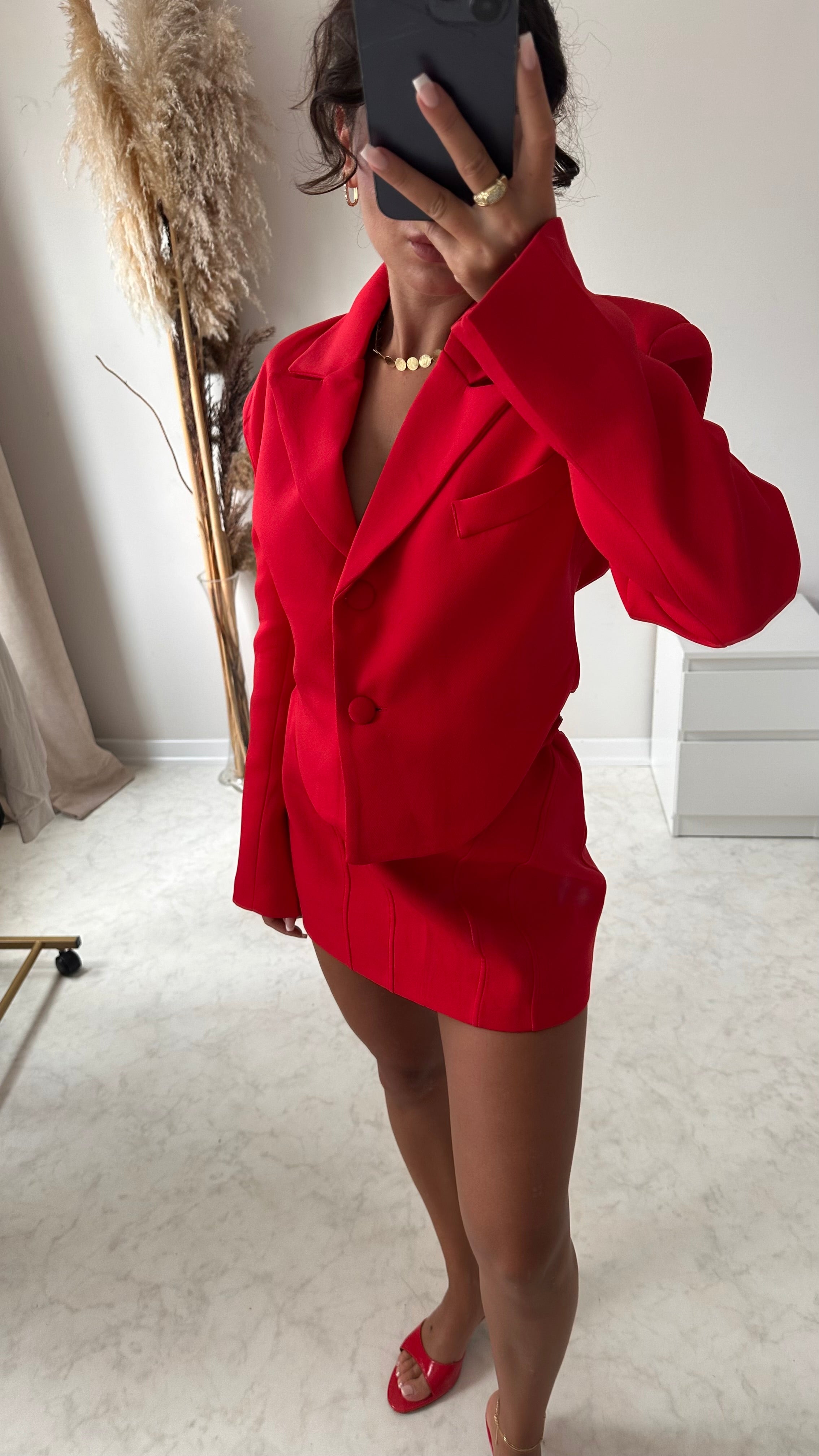 Maison Crop Blazer Takım