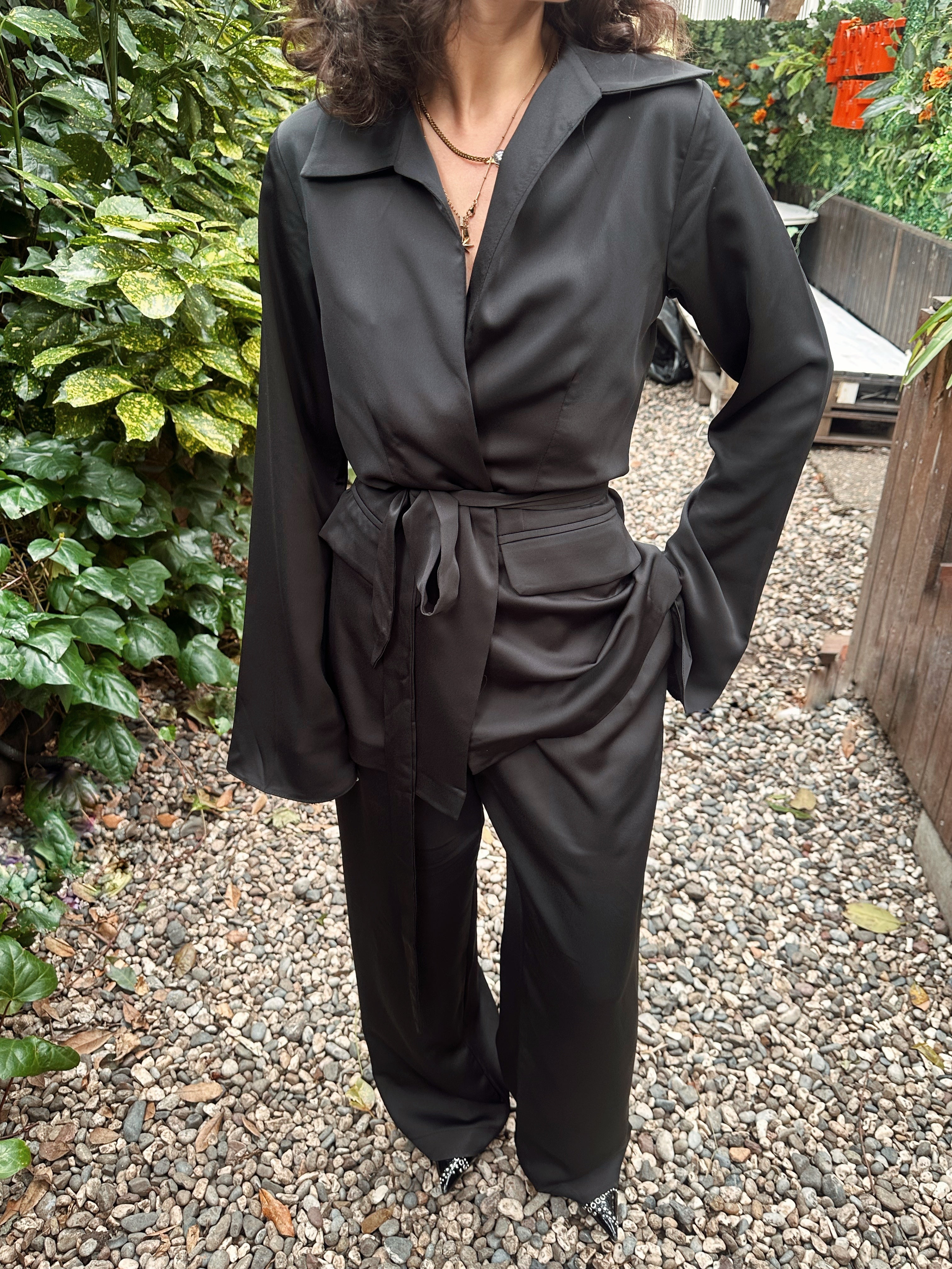 Saten Pantolon Takım