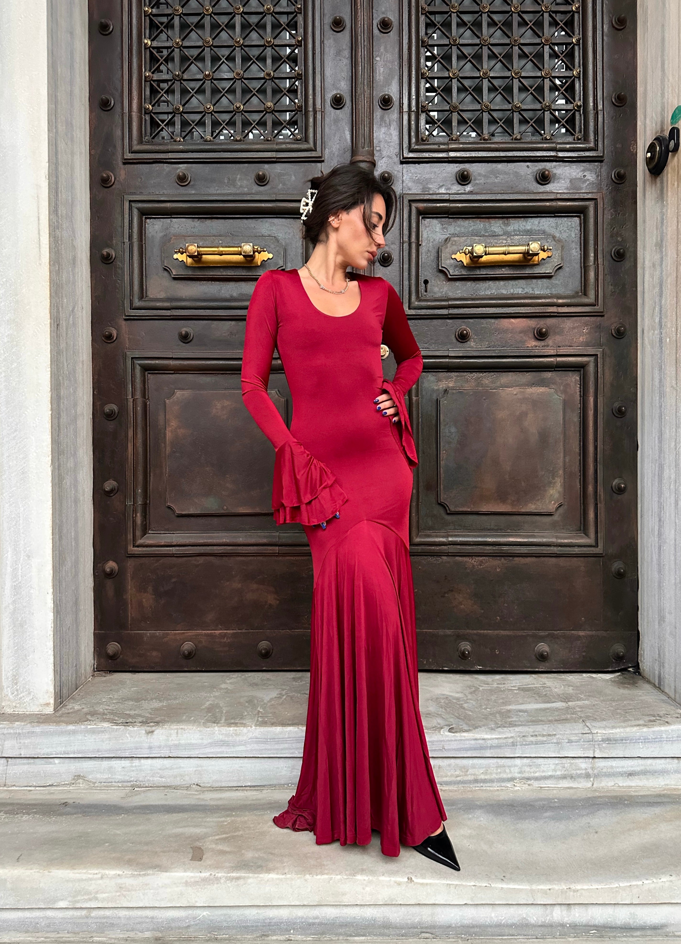 Rouge Maxi Elbise