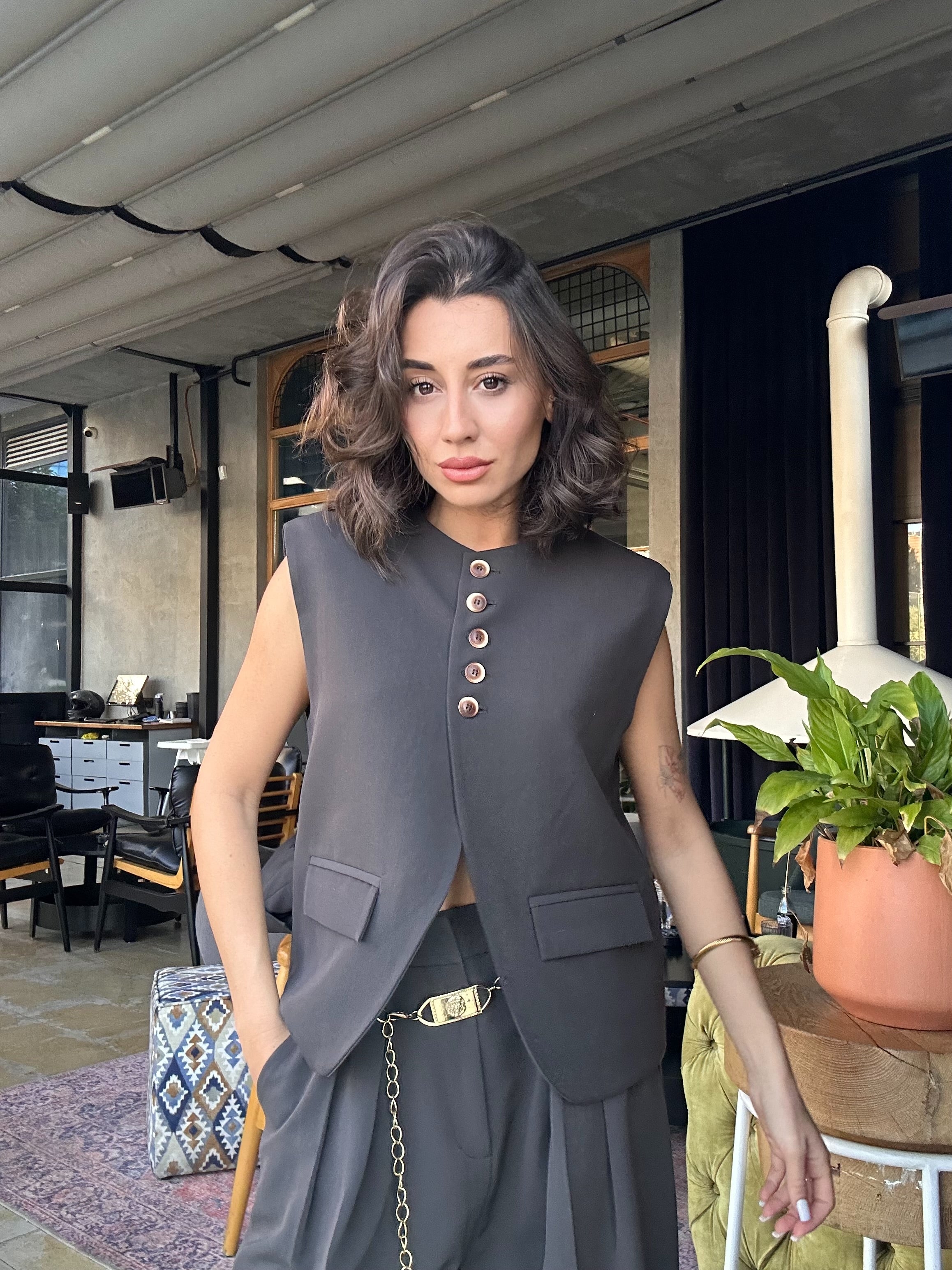 Veloura Yelek Pantolon Takım