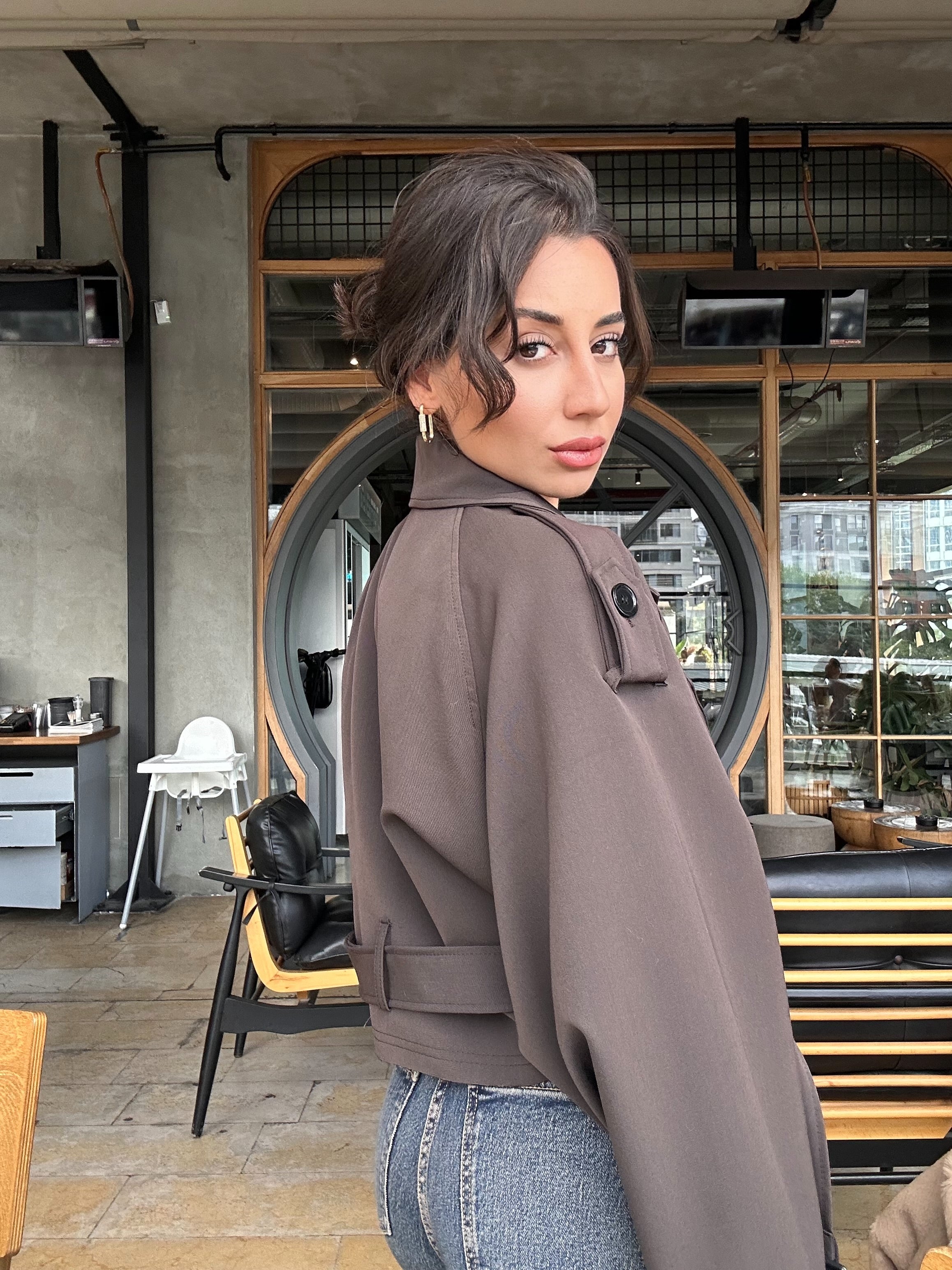 Cocoa Breeze Crop Ceket