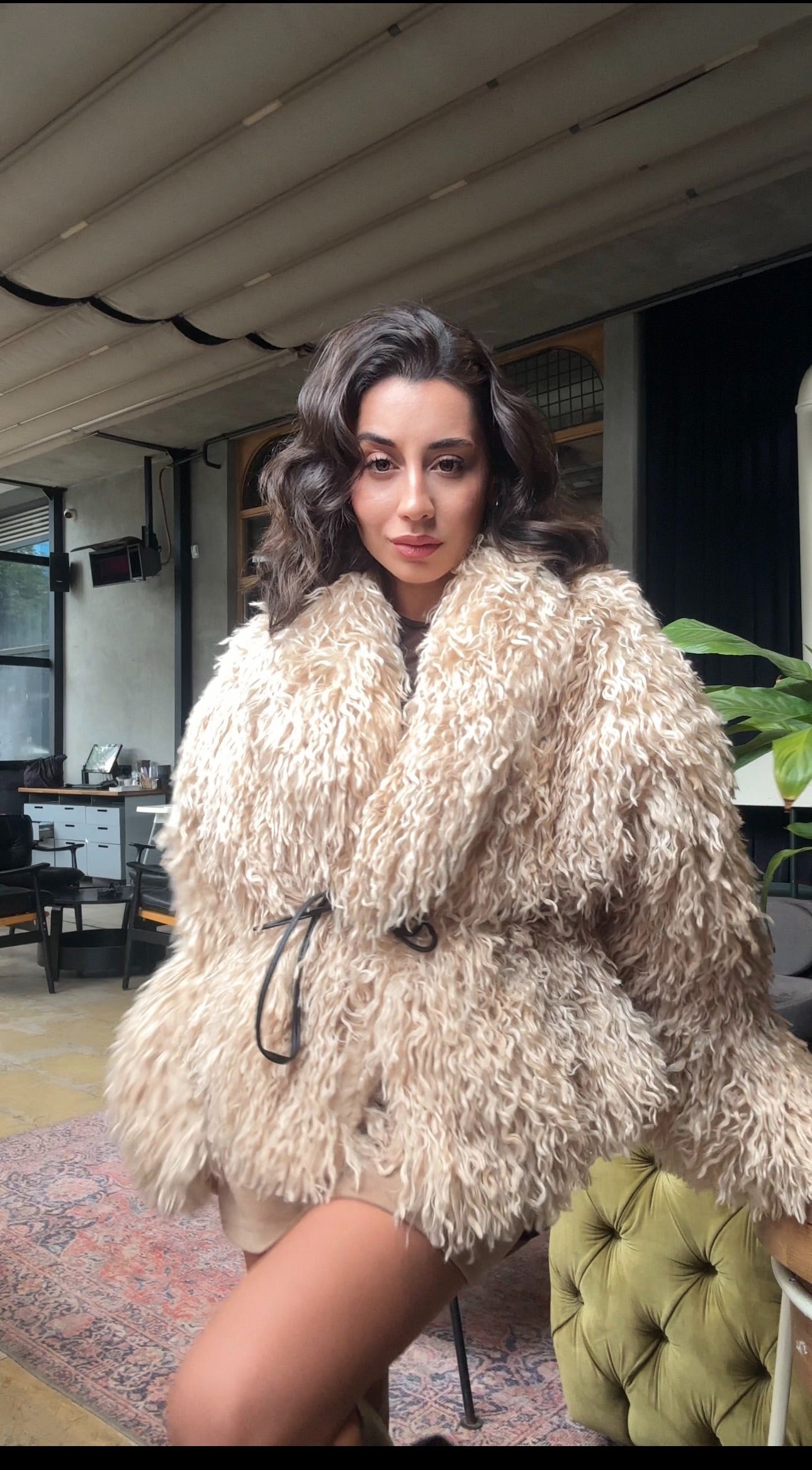 Cozy Camel Tüylü Kürk