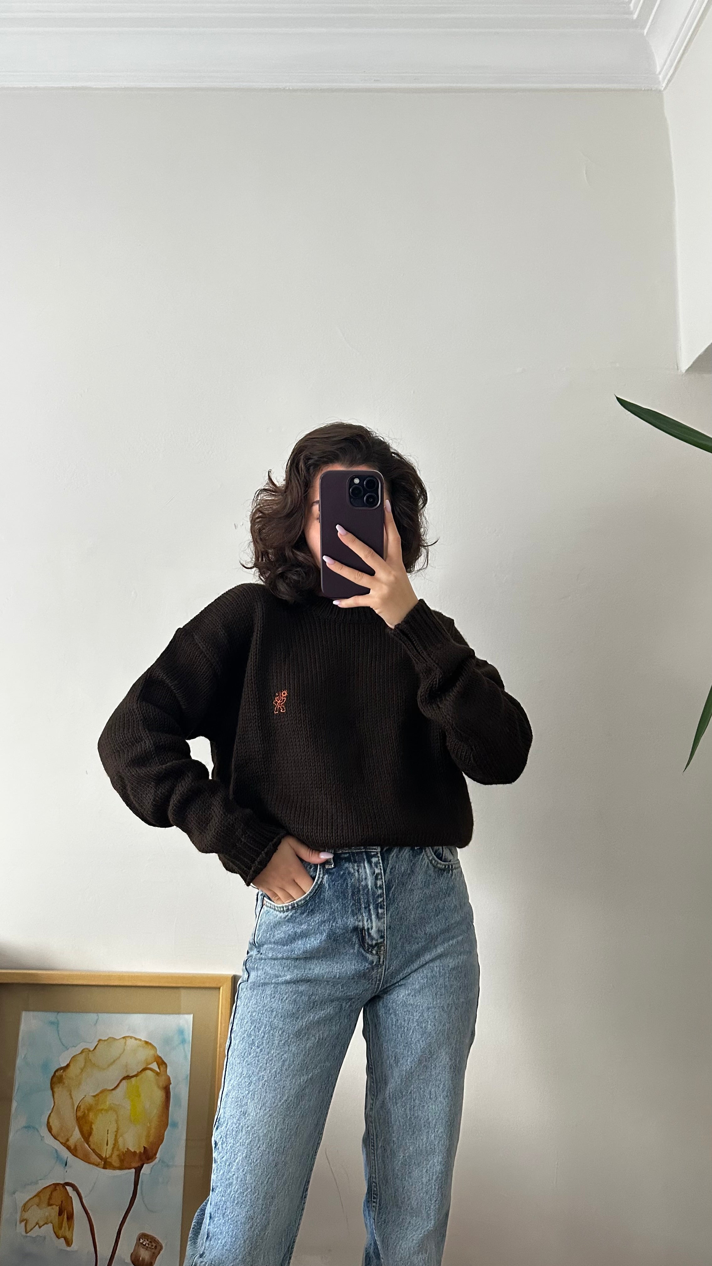 Orj.Marka Desenli Örgü Kazak