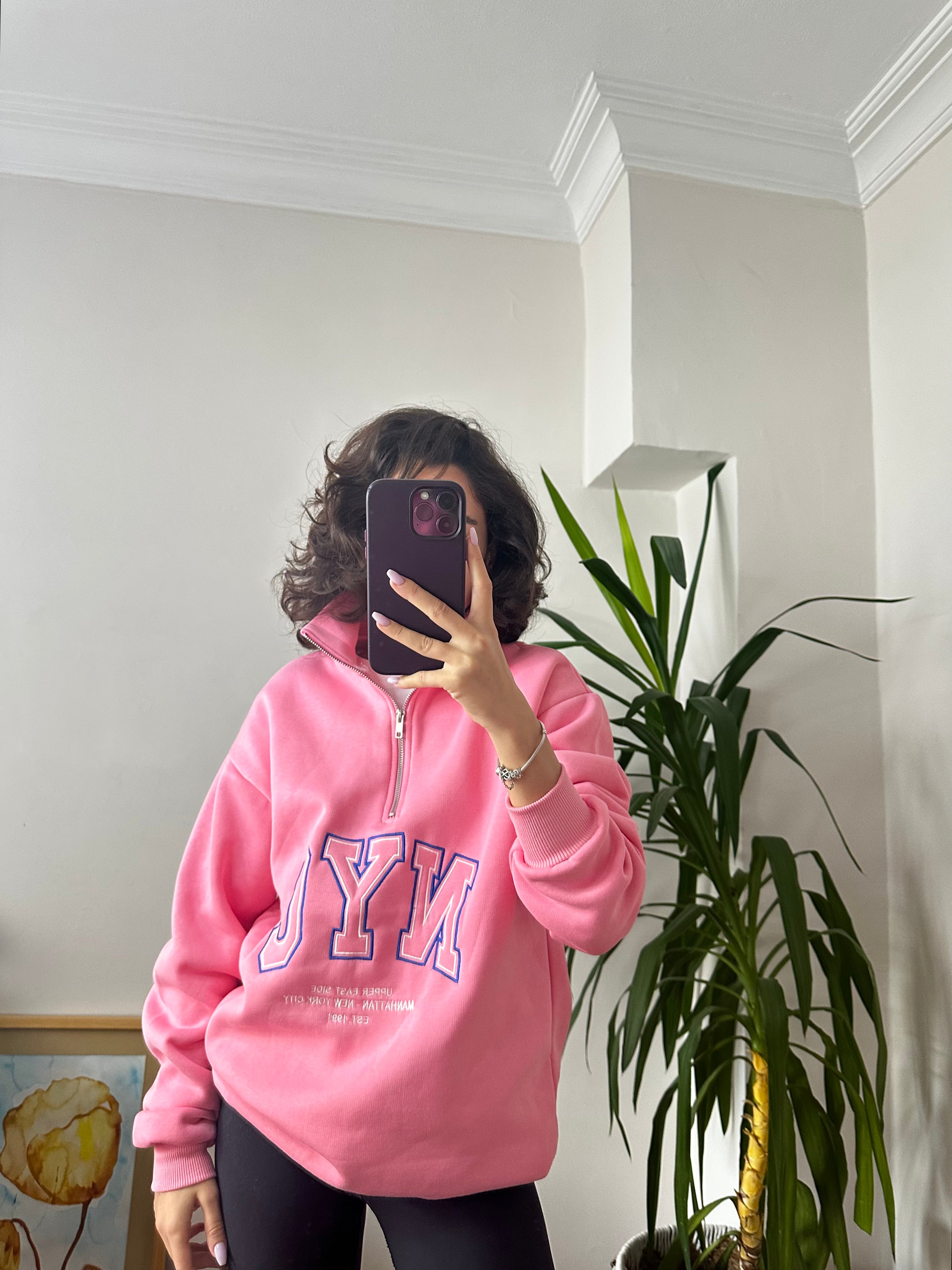 Yarım Fermuarlı Sweatshirt