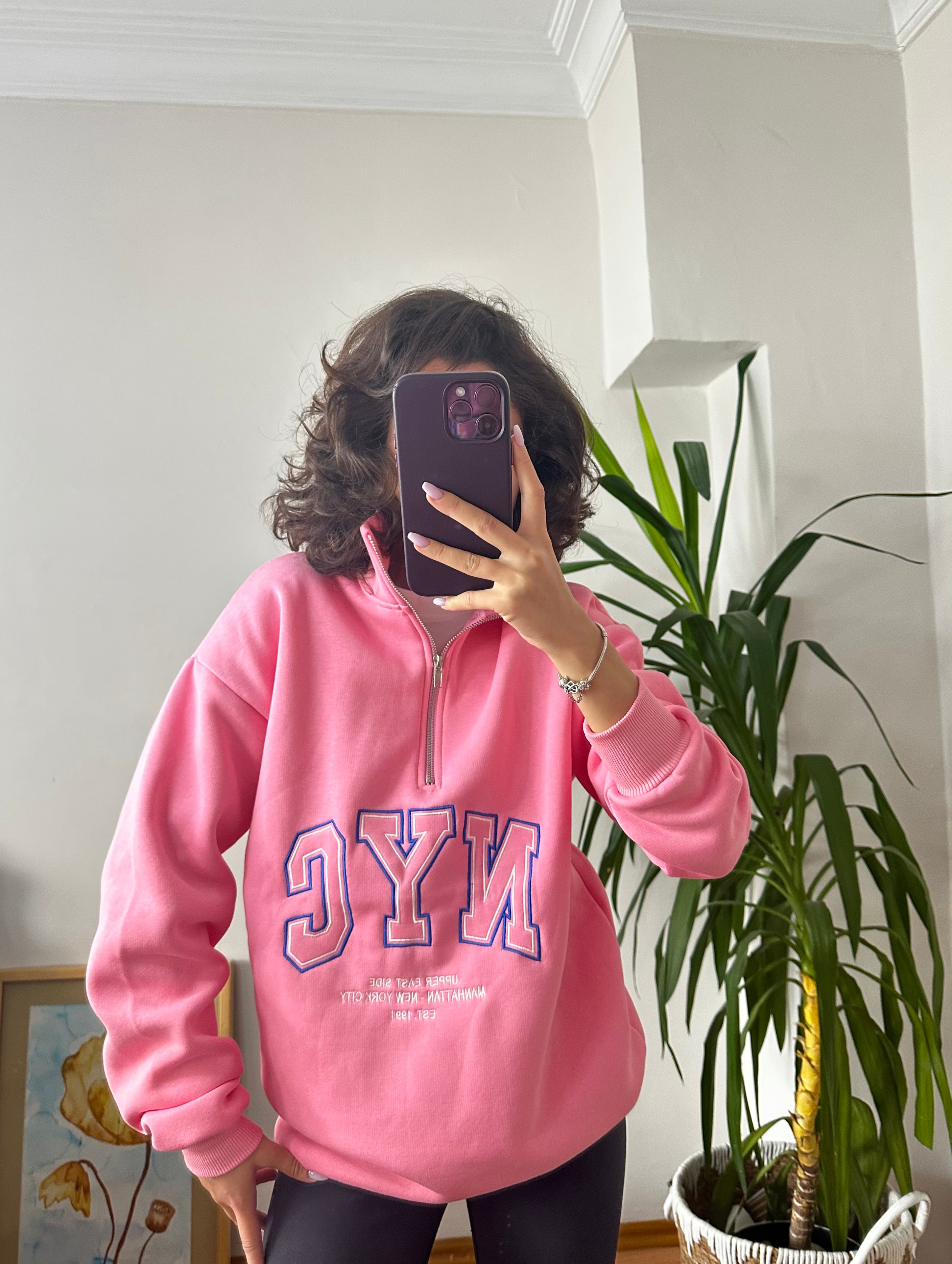 Yarım Fermuarlı Sweatshirt