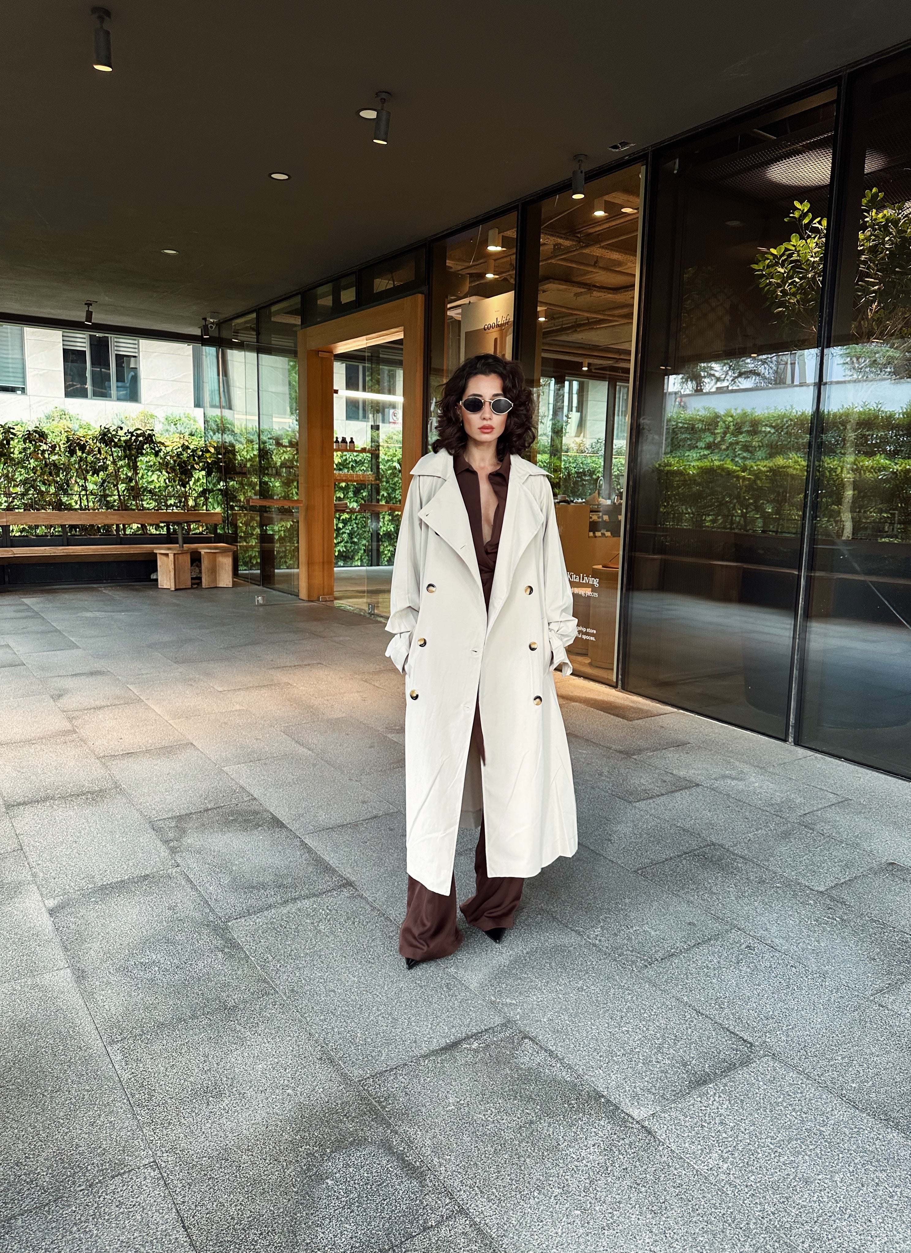 Kemerli Uzun Trençkot