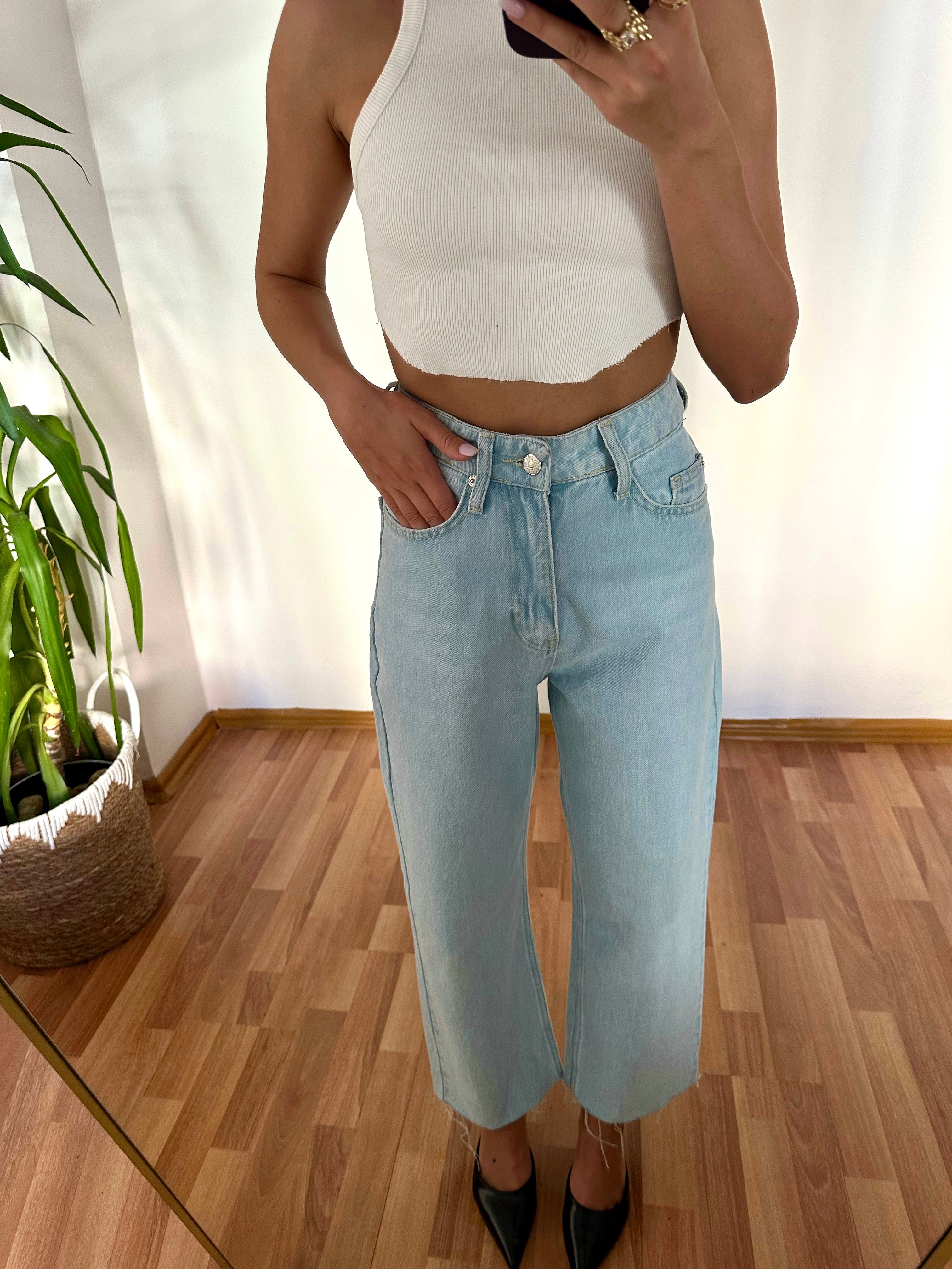 Kesik Paça Straıght Jean