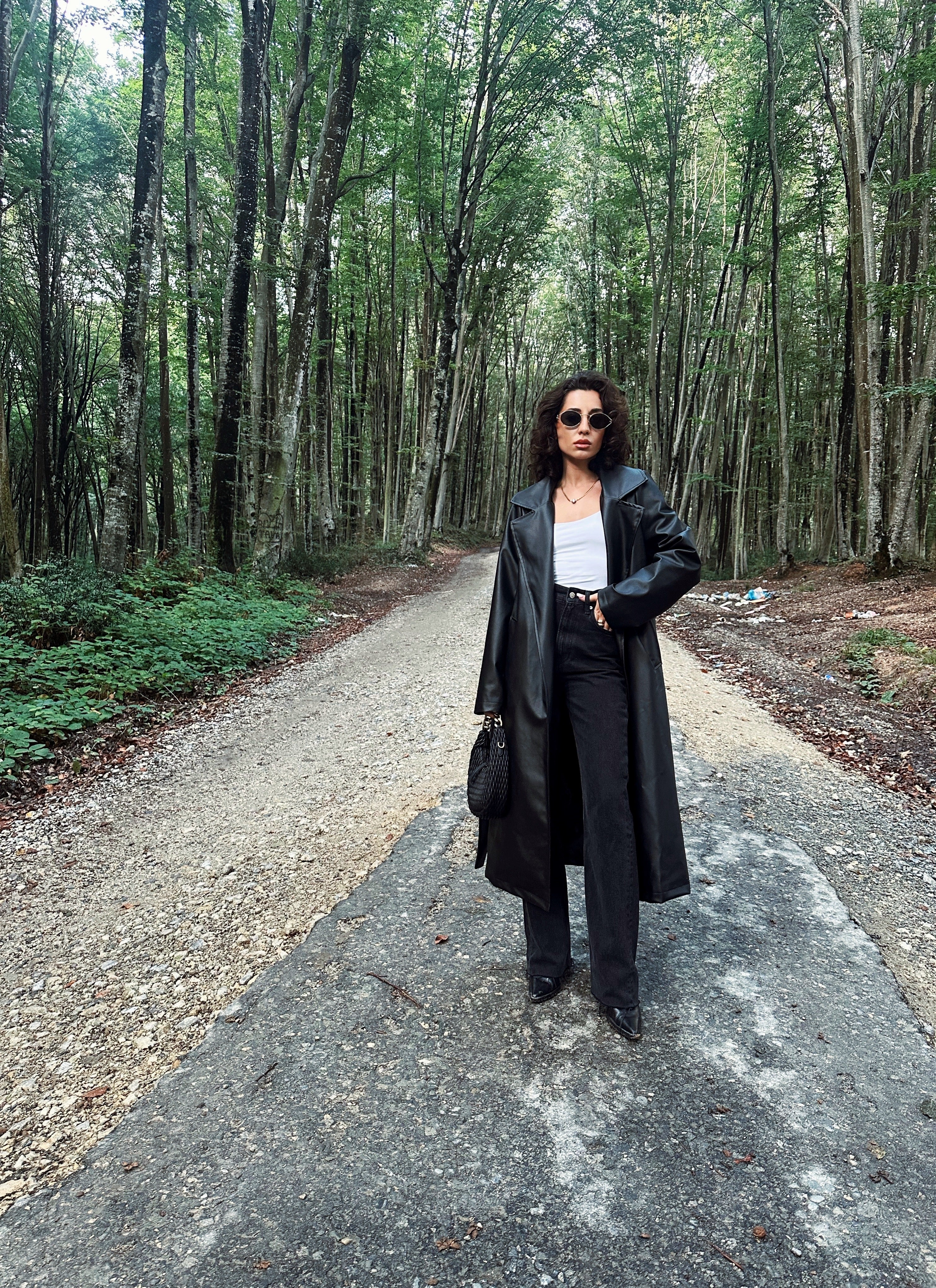 Premium Kemerli Deri  Trençkot